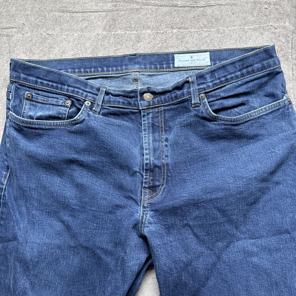 Imogene + Willie Selvedge Mens Jeans Barton Slim 42‎ (Fits 38x26) Blue Straight - Picture 2 of 12